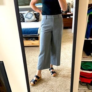 J.Crew Sydney wide-leg pants in four-season stretch blend. grey - 4 petite